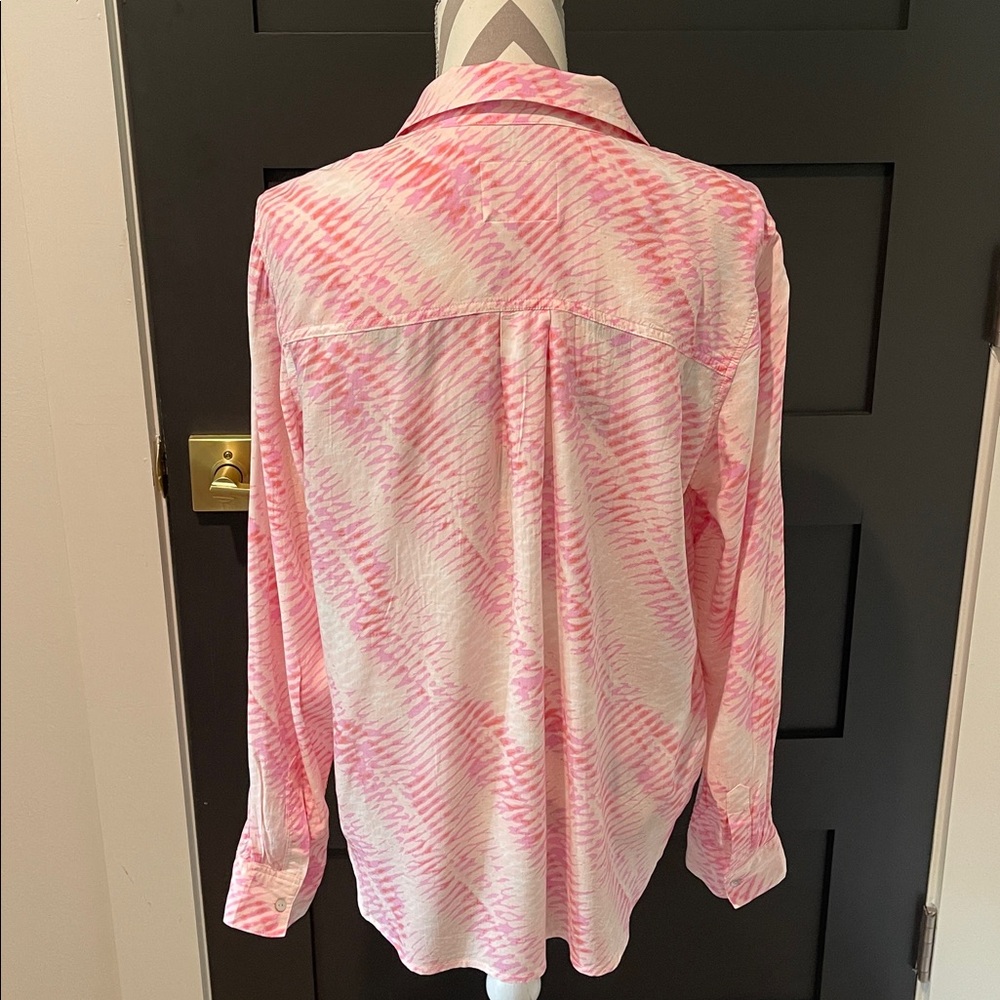 Rails Josephine Reef Luxury Pink Button Down Shirt Size M - Picture 6 of 7